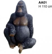 gorilla zittend