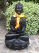 zwarte houten boeddha
